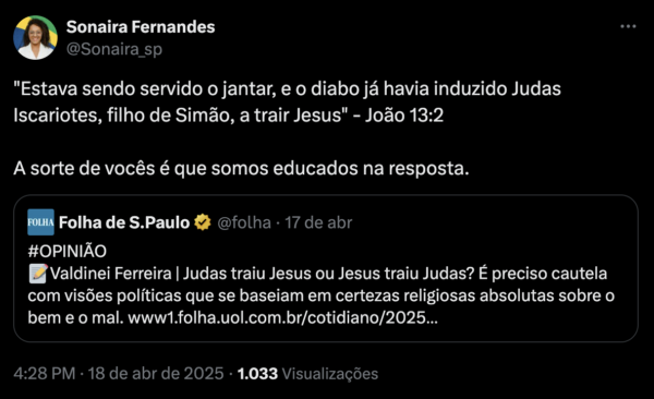 Pastor é demitido após artigo que sugeria que Jesus havia traído Judas